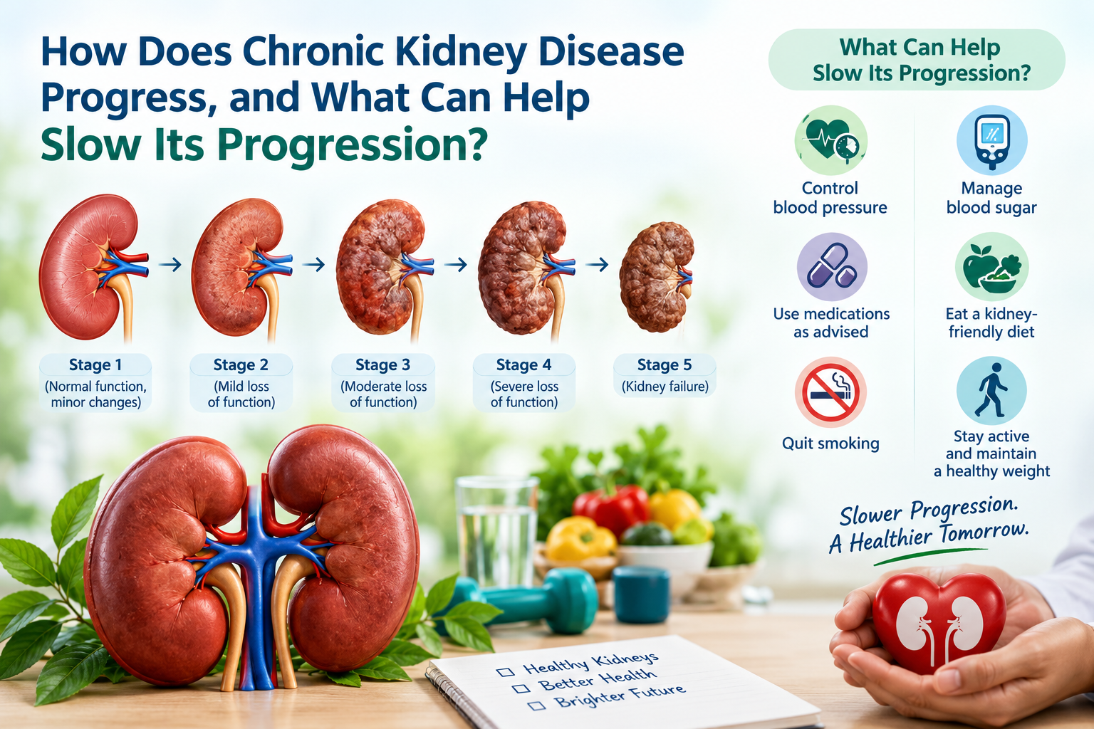 How Does Chronic Kidney Disease Progress, and What Can Help Slow Its Progression?